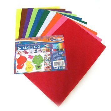 Фетр HARD 170GSM 1,2мм 10PC/OPP A4, 1шт/этик., K2737048OO170HQMIX3 - фото товара