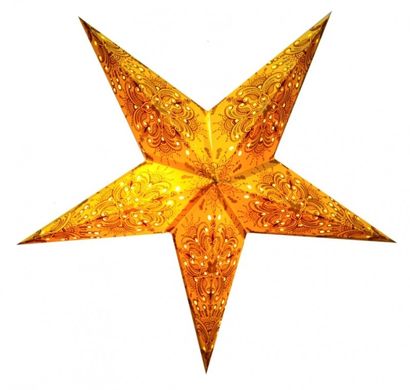 Светильник Звезда картонная 5 лучей YELLOW QUEEN, K89050068O1137471888 - фото товара
