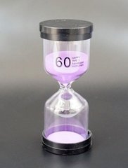 Песочные часы "Круг" стекло + пластик 60 минут Сиреневый песок, K89290189O1137476258 - фото товара