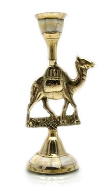 Підсвічник бронзовий з перламутром "Верблюд" (15,5х7,5х5,2 см), K323521 - фото товару