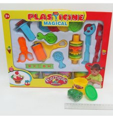 Тесто д/лепки "Plasticine magical" 4цв*50g, набор с формочками и инструментами, K2731256OO7765 - фото товара