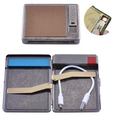 Портсигар подарунковий з USB запальничкою (Спіраль розжарювання, 20 сигарет) №HL-8001-6, №HL-8001-6 - фото товару