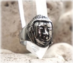 Перстень "Boho" нержавіюча сталь розмір 20 - 22 Будда особа, K89080004O838132805 - фото товару