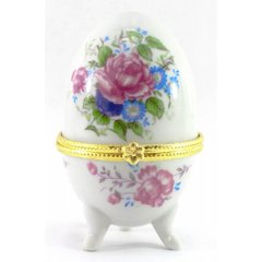 Шкатулка яйцо "Пионы"(10х6х6 см), K328780D - фото товару