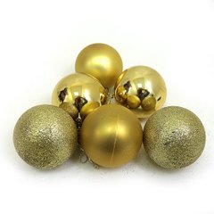 Набор елочных шаров "GOLD" 6см, OPP, 6шт, 1шт/этик., K2742373OO0570G-6 - фото товара