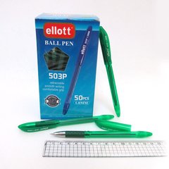 Ручка кулькова "Ellot" 1мм, зелен., K2735165OO7704-grn - фото товару