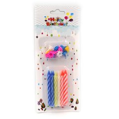 Набор свечей для торта "Birthday" 12шт, 0,6 * 6 см, mix3, без / этик., K2730790OO6726DSCN - фото товара