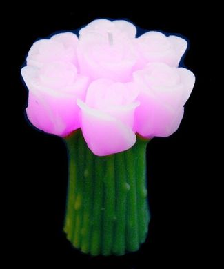 Свічка "Букет Троянд" рожевий, K89060101O362833412 - фото товару