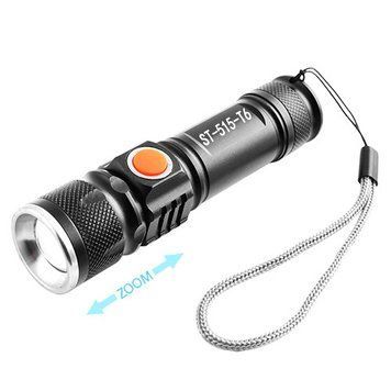 Фонарь ST-515-T6, Li-Ion аккум., ремешок, zoom, ЗУ USB, 5036 - фото товара