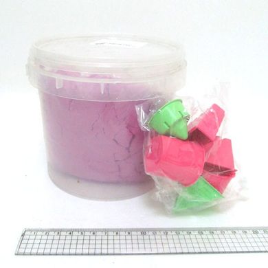 Набор кинетического песка в пластик.ведерке 1кг с форм. 6шт., mix6 (кварц.основа), K2739697OO5439-12 - фото товара
