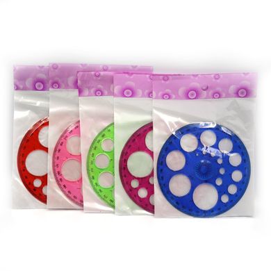 Транспортир силікон круглий кольоровий,mix, 1шт/етикетка, K2744949OO1609DSCN - фото товару