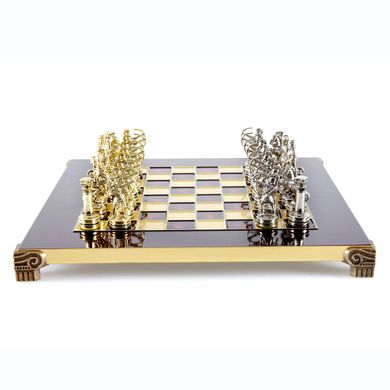 S15RED шахматы "Manopoulos", "Лучники", латунь, в деревянном футляре, красные, фигуры золото/серебро,28х28см, 3,2 кг, S15RED - фото товара