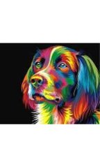 Алмазная мозаика по номерам 30*40 "Красочный пес" карт уп. (холст на раме), K2751688OO72274GB_ - фото товару