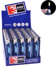 Зажигалка пластиковая KKK резина синяя №156A, №156A - фото товара