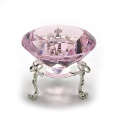 Кришталевий кристал на підставці рожевий (6 см), K320382 - фото товару