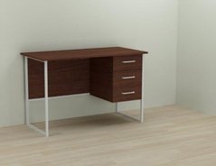 Письмовий стіл Ferrum Гаррі 75x140x70 білий ДСП Венге 16мм, GARI115 - фото товару