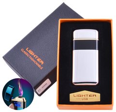 Електроімпульсна запальничка в подарунковій коробці Lighter (USB) №5006 Silver, №5006 Silver - фото товару