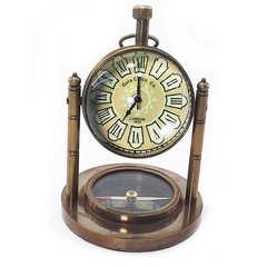 Часы настольные с компасом (10,5х7,5х7,5 см) A, K328284A - фото товару