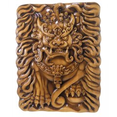 Панно "Небесный лев Будды" деревянное ,резное,покрыто патиной(29х38х2,4 см), K334127 - фото товара