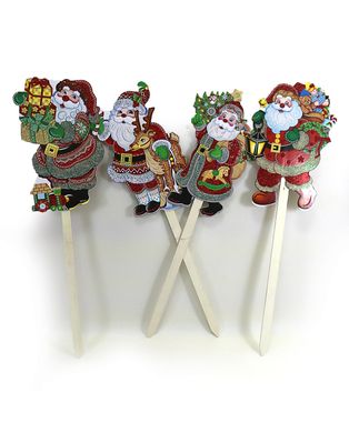 Новогоднее украшение на палочке "Дед Мороз" 79*22см, K2741847OO9885DSCN - фото товара
