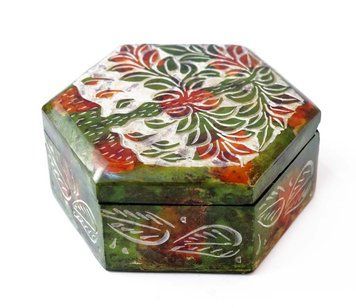 Шкатулка каменная шестигранная NO.-366, K89170405O2422761694 - фото товара