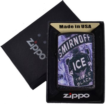 Запальничка бензинова Zippo SMIRNOFF ICE в подарунковій упаковці №4735-4, №4735-4 - фото товару