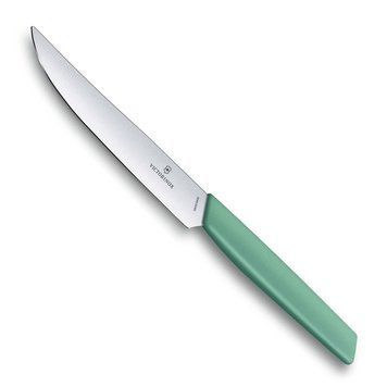 Кухонний ніж "Victorinox" Swiss Modern Steak лезо 12см для стейків з мятн. ручкою, 6.9006.1241 - фото товару