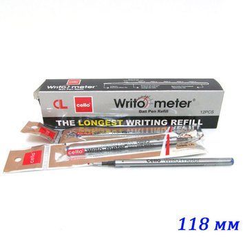 Стрижень масло CL "Writo-meter" 10км, 0,5 мм, синій, інд. уп-ка, 118мм, без/етик., K2737216OO8048refBL - фото товару
