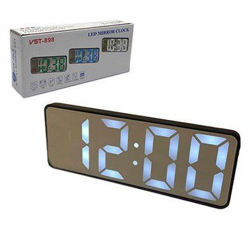 Годинник мережевий VST-898-6, білий, температура, USB, 9412 - фото товару