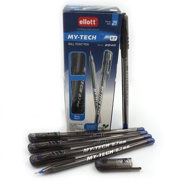 Ручка кулькова черн 0,7 мм MY TECH, K2729514OO2240-BK - фото товару