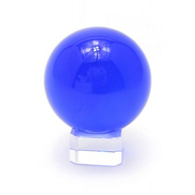 Куля кришталева на підставці синя (5 см), K328847 - фото товару