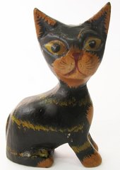 Дерев'яна фігурка "Кіт" (C 044) (10 см) (Індонезія), K319067 - фото товару
