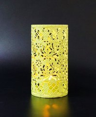 Підсвічник металевий з емаллю Жовтий, K89060087O1252433859 - фото товару