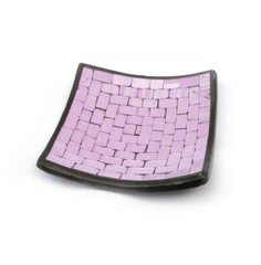 Блюдо теракотове з фіолетовою мозаїкою, K329418 - фото товару