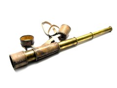 Подзорная труба в кожаном чехле(48х5,5 см)(BRASS & LEATHER TELESCOPES), K326568 - фото товару