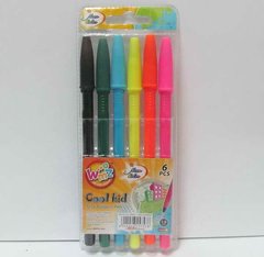 Ручки кулькові набір Beifa - 1мм, 4+2 кольори, K2730288OO934W-4+2 - фото товару