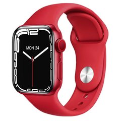Smart Watch Series 7 Z37, 44 mm Aluminium, голосовий виклик, бездротова зарядка, red, 8804 - фото товару