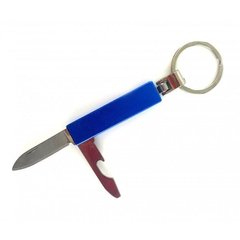 Нож-брелок с перочинным ножом синий (2 в 1)(9,5х3х1см), K327168B - фото товара