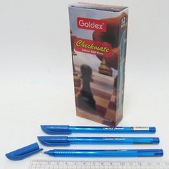 Ручка масляна Goldex Checkmate #744 Індія Blue 0,7 мм, K2730545OO744-bl - фото товару