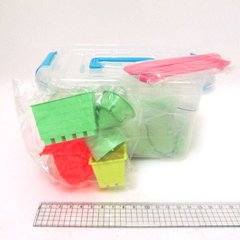 Набір кінетичного піску в пластик.контейнері 1кг з форм.6шт. та стеками 5шт., mix6 (кварц.основа), K2739689OO5439-4 - фото товару