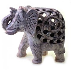 Слон з мильного каменю різьблений (13х14х7 см), K333898 - фото товару