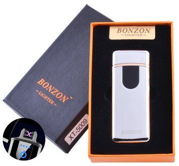 Електроімпульсна запальничка в подарунковій коробці Lighter (USB) №5009 Silver, №5009 Silver - фото товару