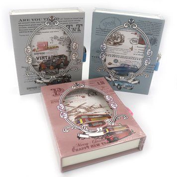 Блокнот у коробці на замочку "Ретро" 70G, P45, mix3, 1 шт./етика, K2753728OO0227B-YH64 - фото товару