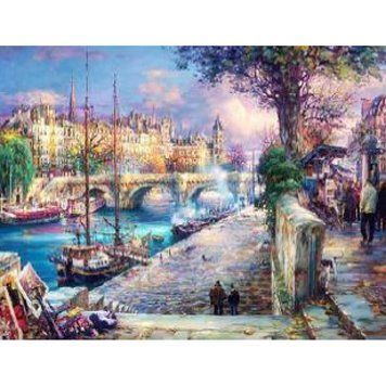 Розфарбування по номерах на дереві 40 * 50 "Набережна" карт.уп фарби. кисті., K2743783OO3371RAD - фото товару