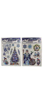 Наклейки для вікон силікон "Christmas", mix 1шт/етик, K2751243OO6527-P3-6 - фото товару
