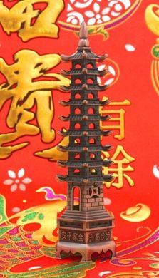 Пагода 9 ярусов силумин в медном цвете, K89180005O838133621 - фото товару