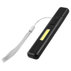 Ліхтар брелок 41L-UV+COB (ультрафіолет), лазер, вбудований акумулятор, USB, SL8465 - фото товару