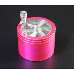 Гріндер алюмінієвий магнітний 4 частини GR-110 6*6*4,5 см. Рожевий, K89010051O1807715495 - фото товару