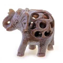 Слон з мильного каменю різьблений (5,5х4х6 см), K334055 - фото товару