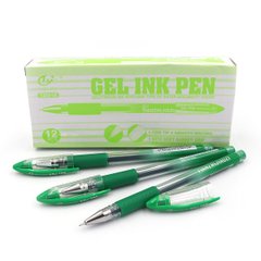 Ручка гелева Tianjiao, 0,5мм, зелена, грип, без/етик., K2713133OO501B--gren - фото товару